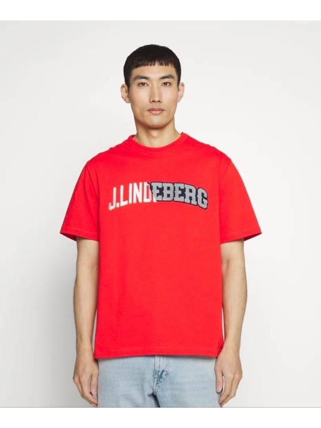 제이린드버그 그래픽 로고 패치 티셔츠 남성 골프웨어