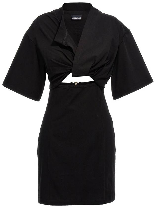 Jacquemus 트위스트 티셔츠 미니 드레스