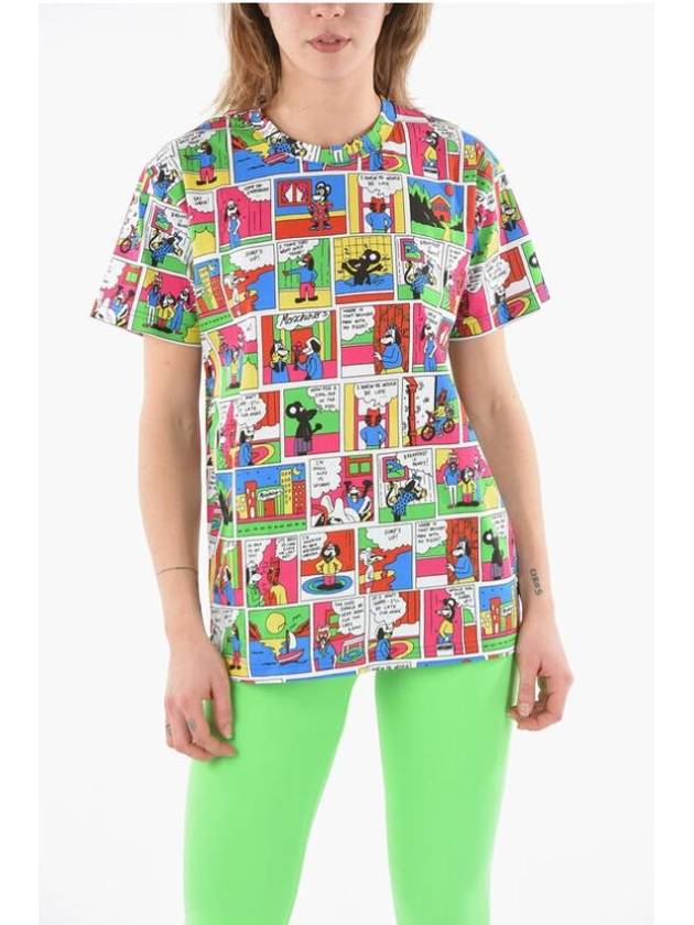 모스키노 반팔 티셔츠 A070605401888 Multicolor