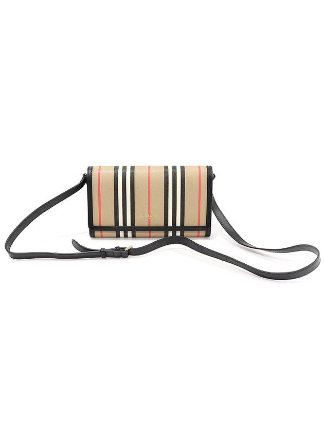 Burberry 버버리 80260041 아이콘 스트라이프 캔버스 HANNAH 스트랩 월릿 크로스백