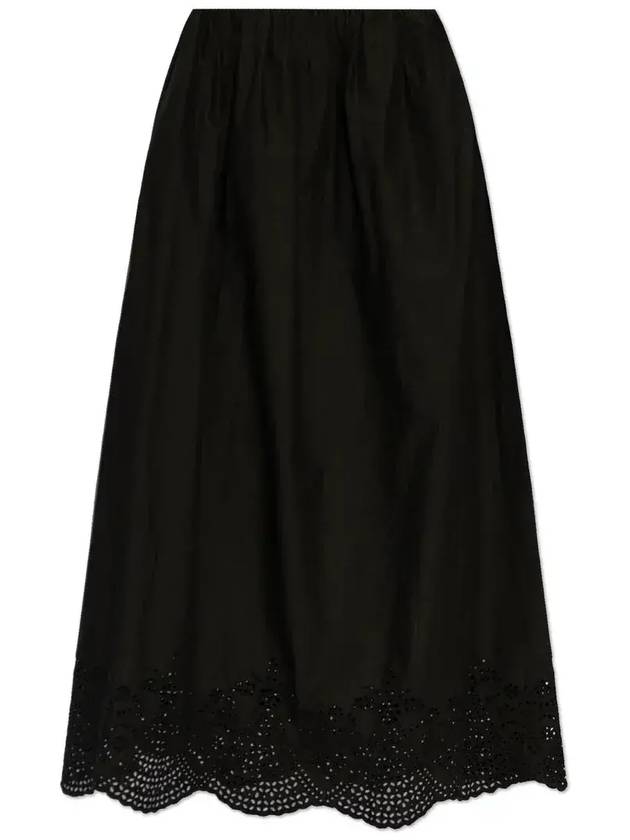 POSSE 브로데리 앙글레즈 미디 스커트 PS12360_BLACK