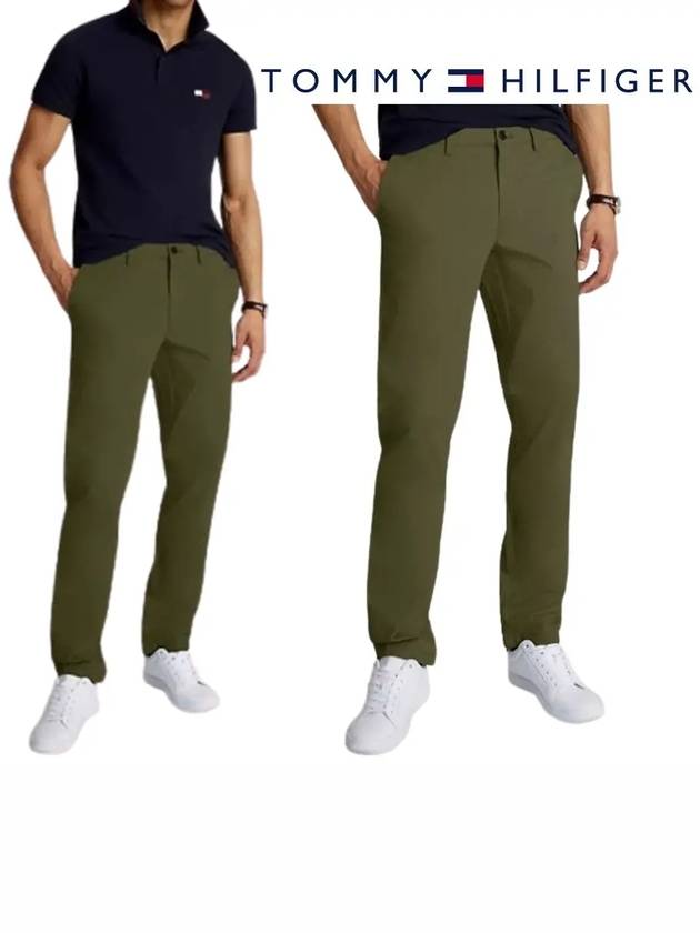 타미힐피거 바지 스트레이트 플렉스 치노 팬츠 카키