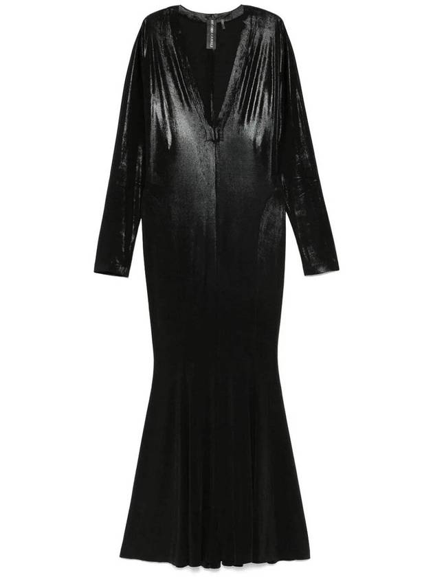 Norma Kamali Dolman V Neck Fishtail Gown