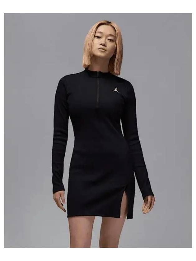 나이키 조던 우먼 1 2 하프집업 롱슬리브 긴팔 니트 드레스 원피스 HF9477 010