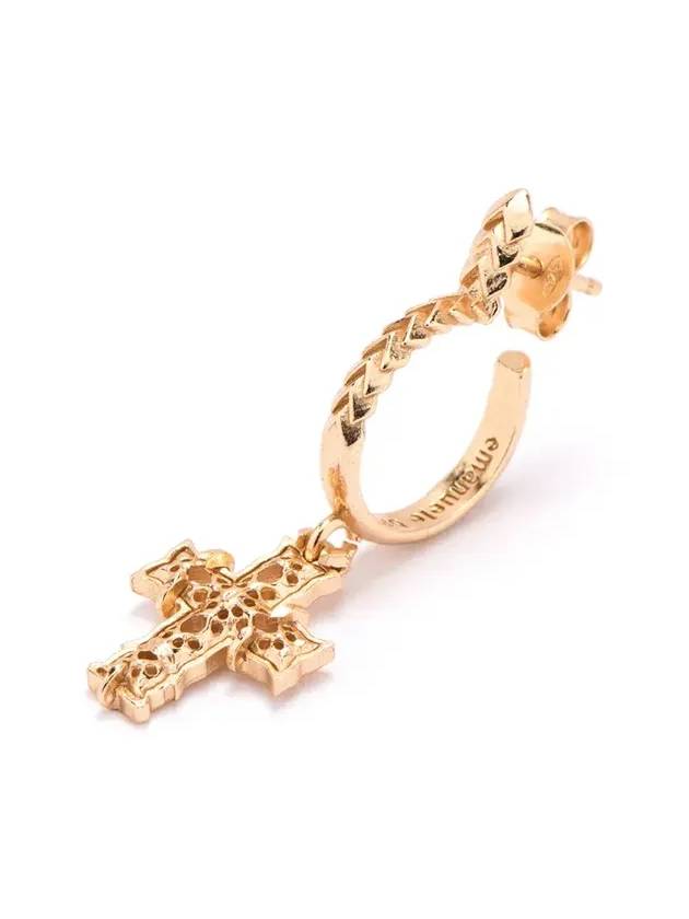 Emanuele Bicocchi 크로스 싱글 귀걸이 CRCE3G_Gold