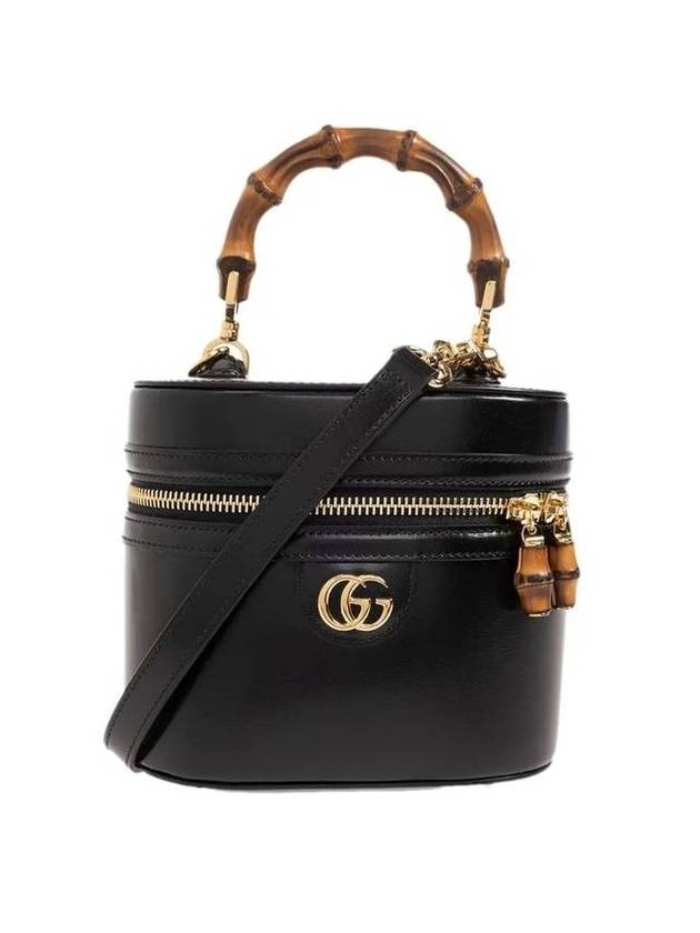 구찌 뱀부 레더 미니 백 블랙