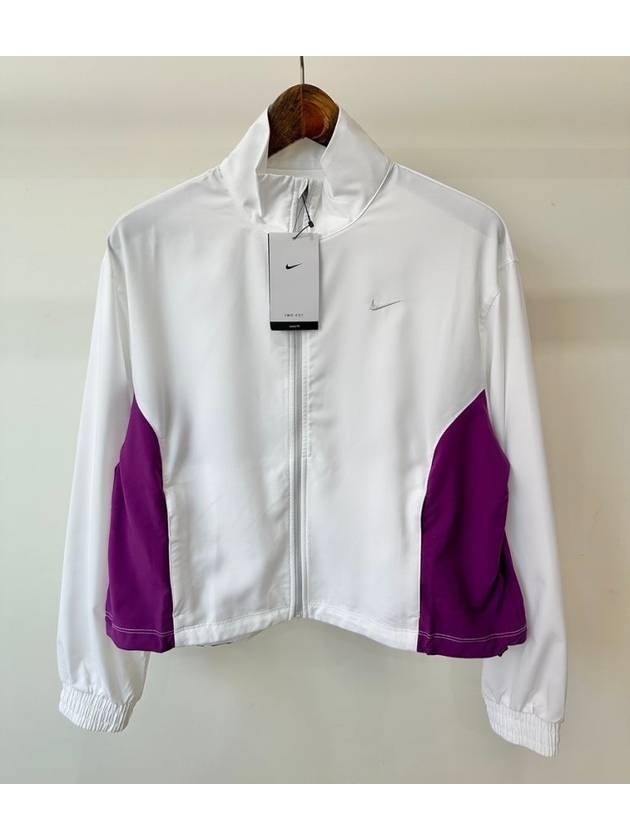 나이키 바람막이 자켓 HF4620 100 화이트 퍼플 WOMENS L 아시안핏