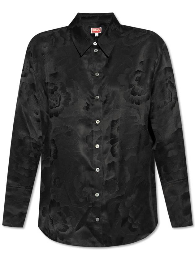 Kenzo Shirt With Floral Pattern  Women's  Black