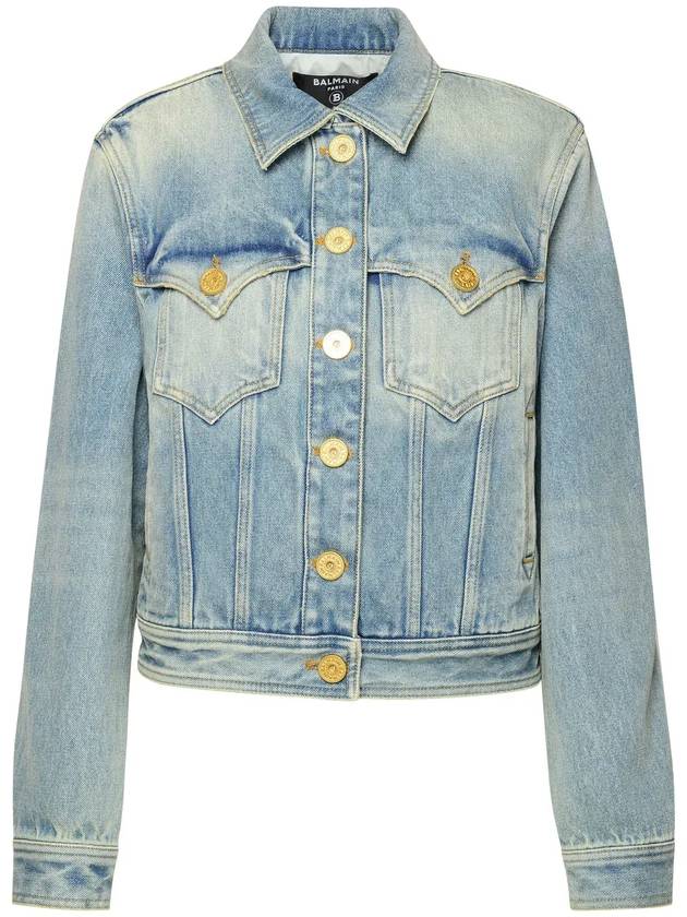 Balmain 빈티지 데님 재킷 CF1TC130DE04_6FF