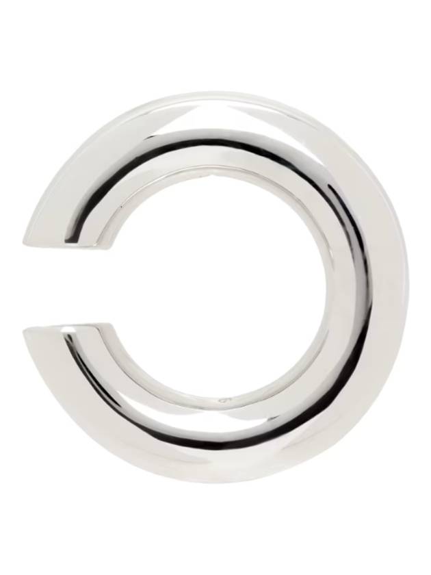 Silver Chunky M Satin Single Ear Cuff 232762M144003
