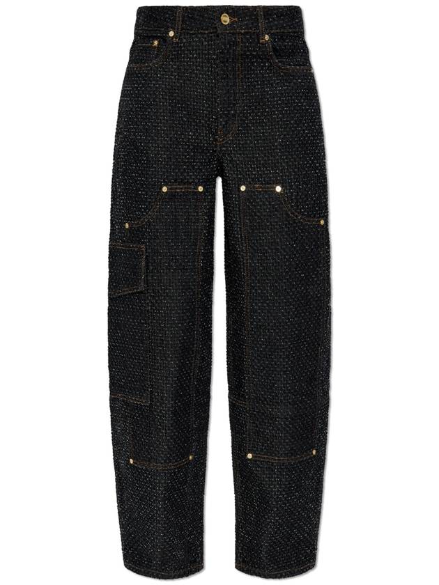 Ganni Jeans With Decorative Finish  Women's  Black