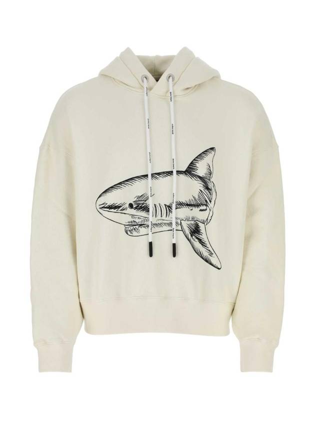 PALM ANGELS 아이보리 코튼 스웨트셔츠 PMBB058S23FLE007 0410