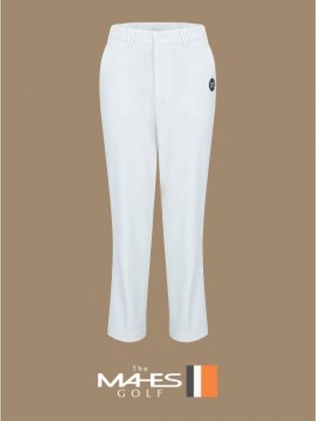 마헤스 로고 남성 반바지 화이트 마헤스플레이어스 기모안감 스트레치 레귤러핏 팬츠 GPM7086