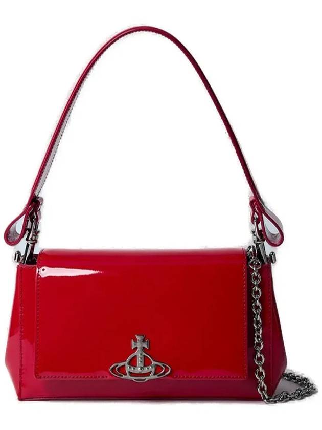 Vivienne Westwood 헤이즐 로고 플라크 미디엄 숄더백 46020001WL001O_H401