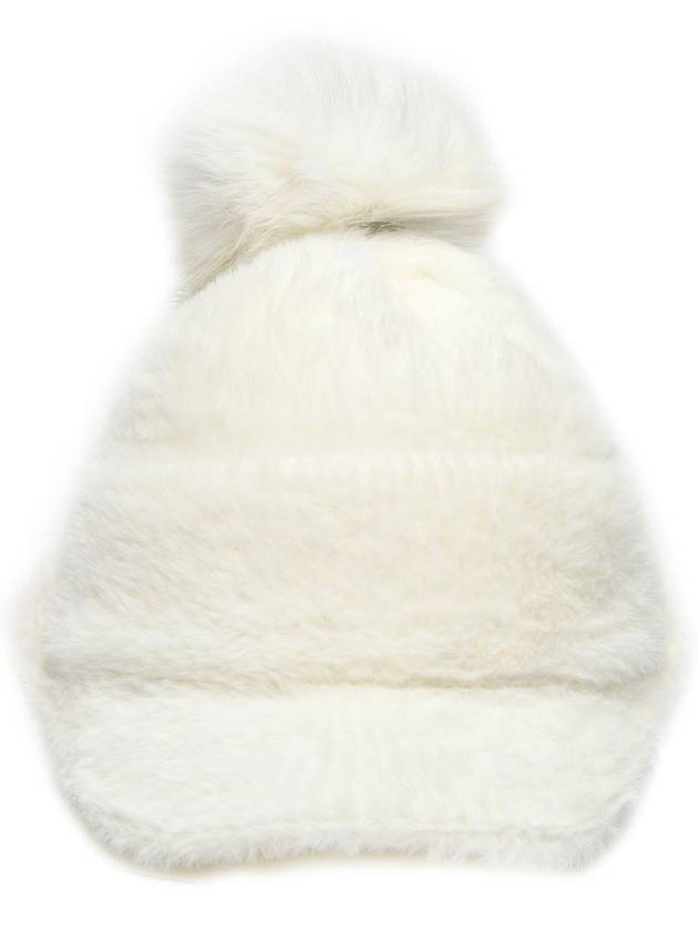 두유노우엠씨 골프웨어 앙고라 니트 귀달이 캡 화이트