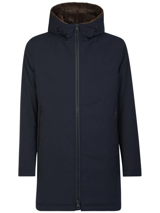 에르노 남성 후드 파카 블루