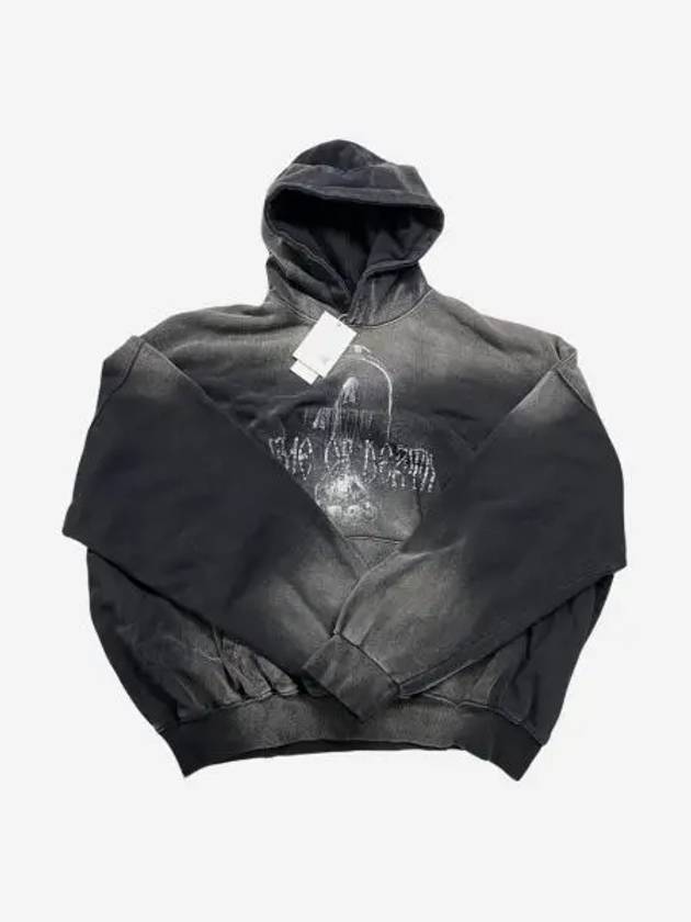 언더마이카 타임 오브 데스 오버사이즈 후드 메탈 23FW Undermycar Time of Death Oversized Hoodie Metal 23FW