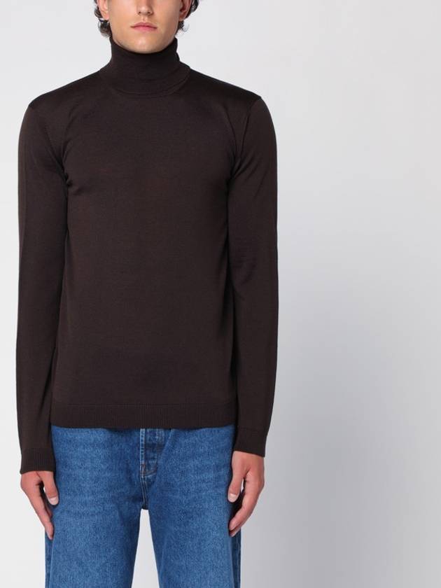 Roberto Collina Ebony merino wool turtleneck sweater