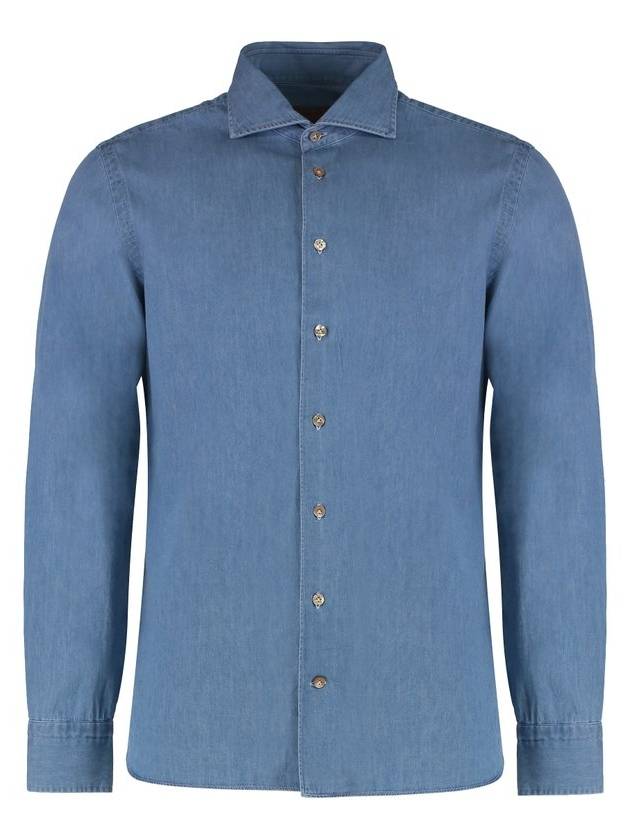 토리버치 데님 버튼다운 셔츠