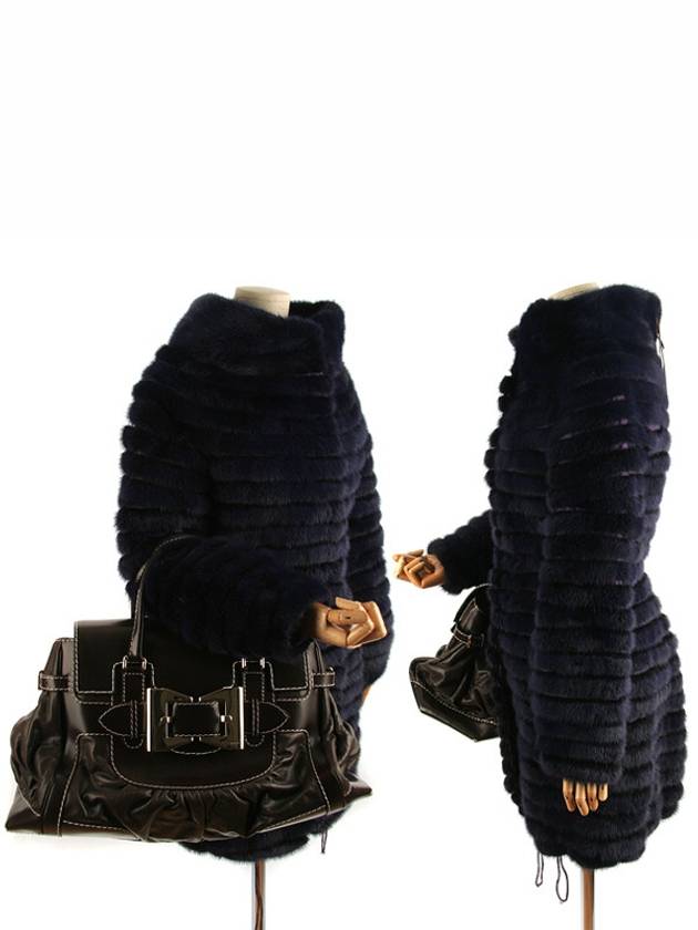 에르마노 설비노/D15OA 752 P32 2690/청보라 퍼플 밍크코트