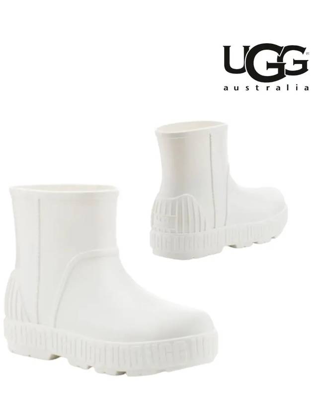 어그 UGG 여성용 드리즐리타 방수 장화 레인 부츠 화이트