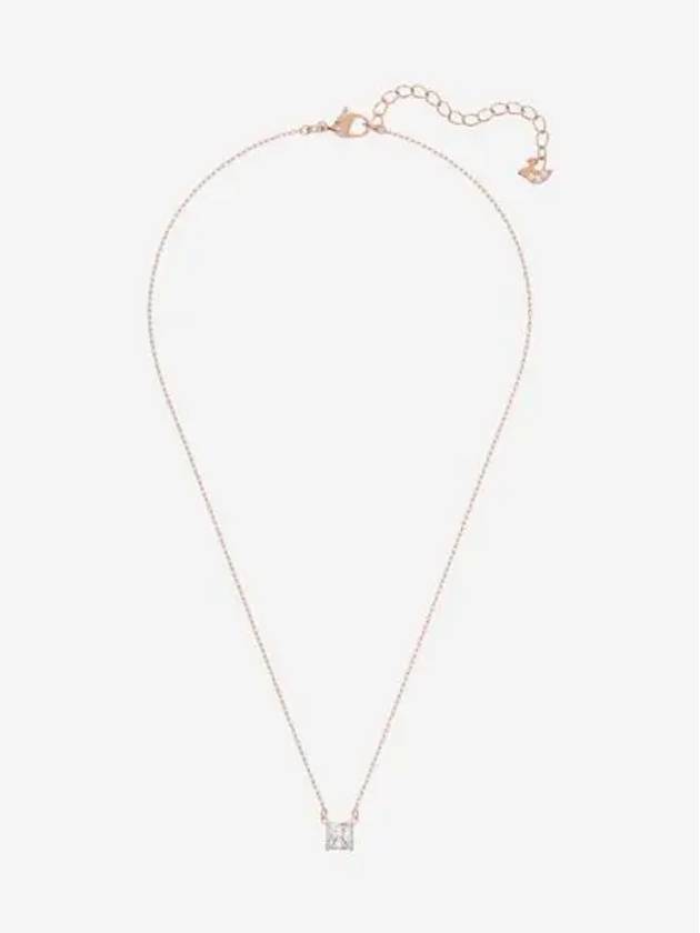 W 스와로브스키 어트랙트 네클릭스 화이트 로즈 골드 플래팅 W Swarovski Attract Necklace White Rose Gold Plated