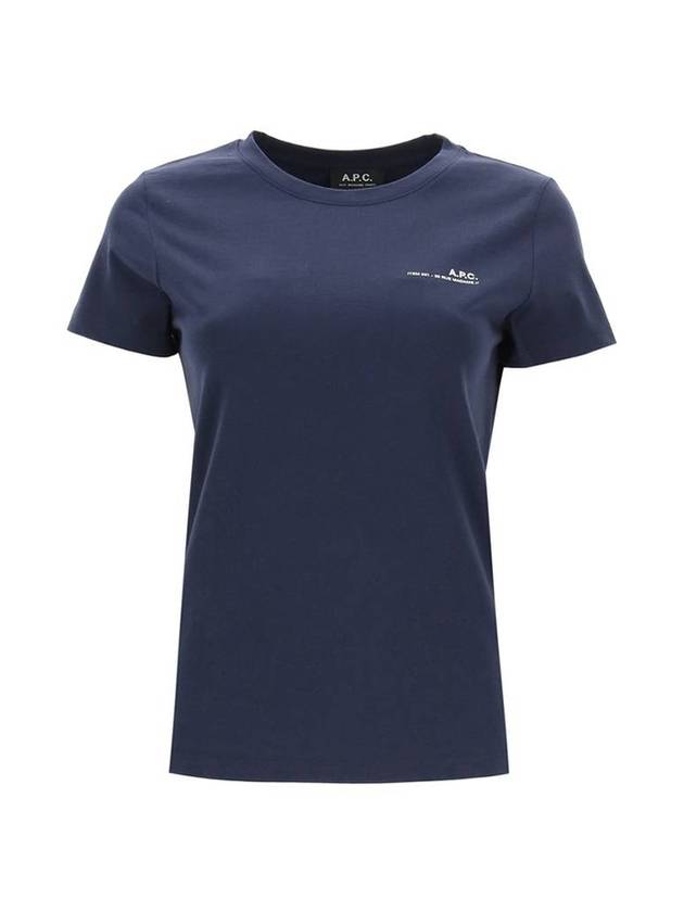 아페쎄 아이템 로고 크루넥 반팔 티셔츠 네이비