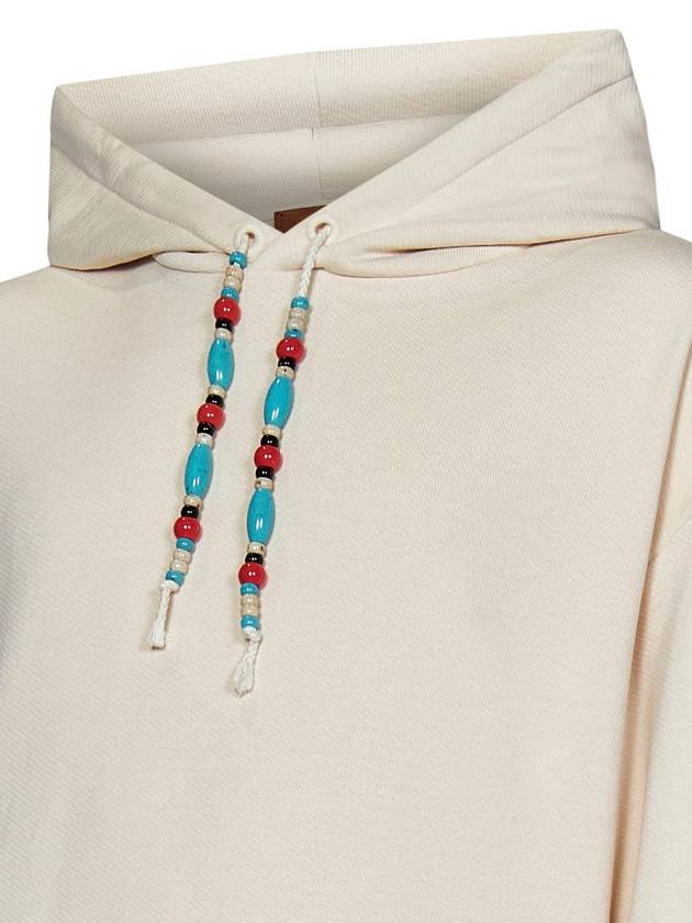 알라누이 비즈 디테일 스트레이트 헴 후드 티셔츠 Alanui Bead Detailed Straight Hem Hoodie