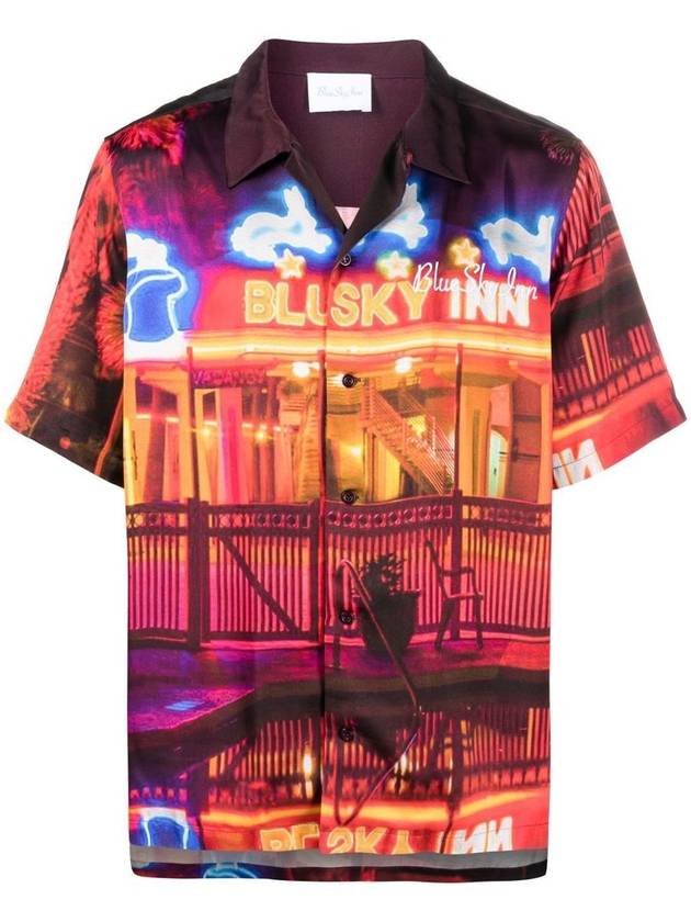 22FW BLUE SKY INN  Viscose printed shirt BS2201SH003AOPRINTSUN