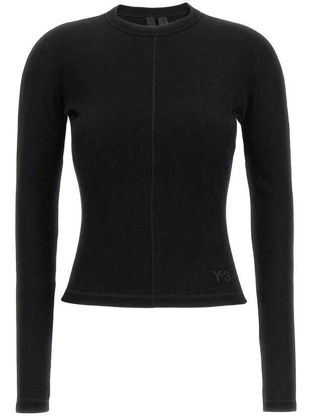 Y 3 & 39 핏티드 LS& 39 티셔츠 HY1251BLACK