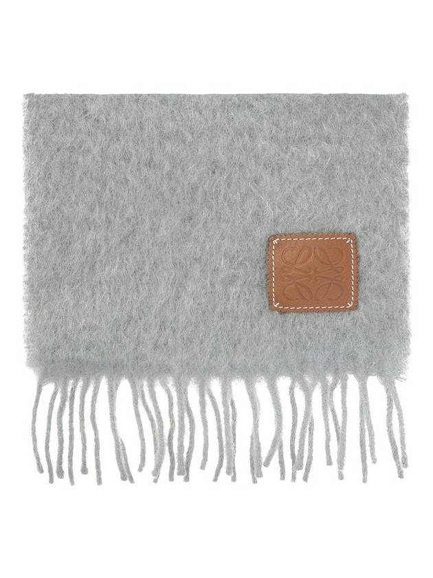 Loewe 로고 패치 프린지 스카프