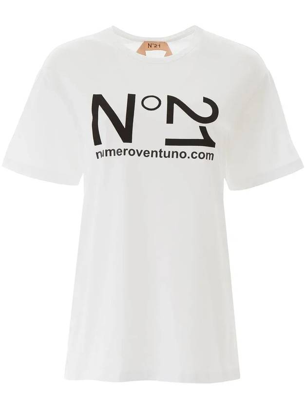 N°21 로고 프린트 레귤러 핏 티셔츠 F0544157_1101