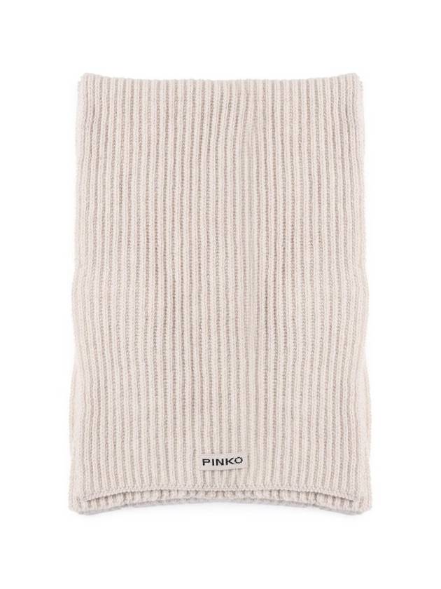 Pinko 로고 패치 골지 스카프