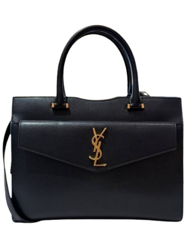 생로랑 업타운 모노그램 미듐 금장 토트백 634747