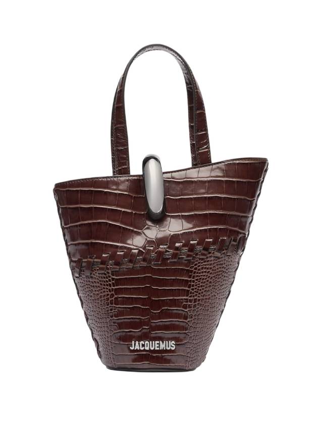 쟈크무스 더 스몰 밤볼라 비대칭 버킷 백 미드나이트 브라운