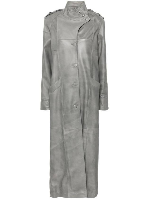24 SS 마노키 카일렌 가죽 트렌치코트 MANO537