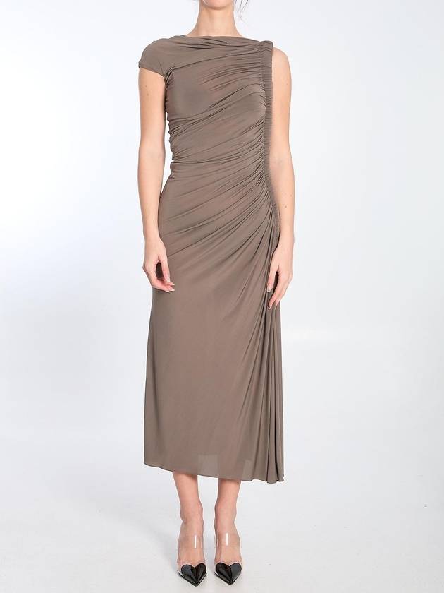 ALAIA AA9R1408J050A755 드레이프 드레스