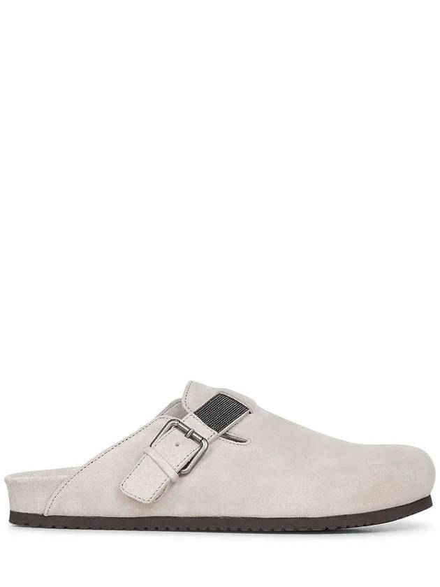 브루넬로 쿠치넬리 사봇 라운드 토 뮬 화이트