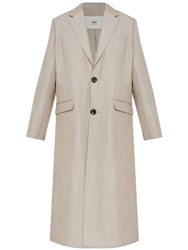 Ami Alexandre Mattiussi Wool Coat  Women's  Beige