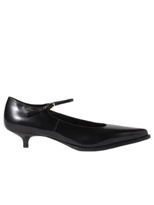W 미우 미우 브러쉬드 레더 펌프스 블랙 W Miu Miu Brushed Leather Pumps Black