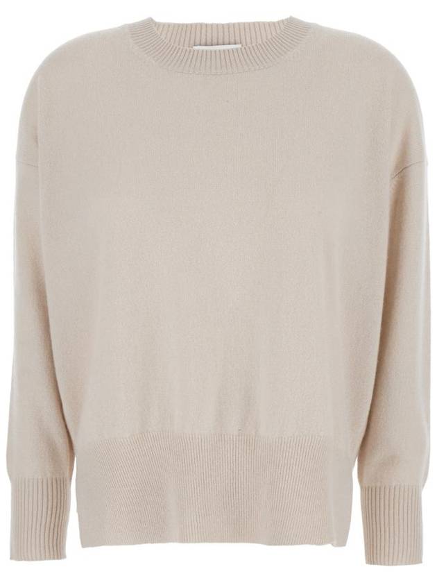 ALLUDE Beige Crewneck Sweater in Cashmere Woman 2451111142