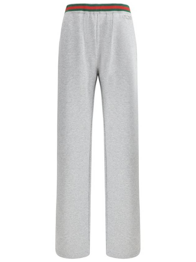 구찌 웹 디테일 저지 조깅 팬츠