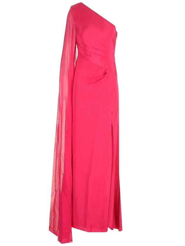 롤랑 무레 비대칭 원숄더 새틴 가운 RMPF24016GP_PINK