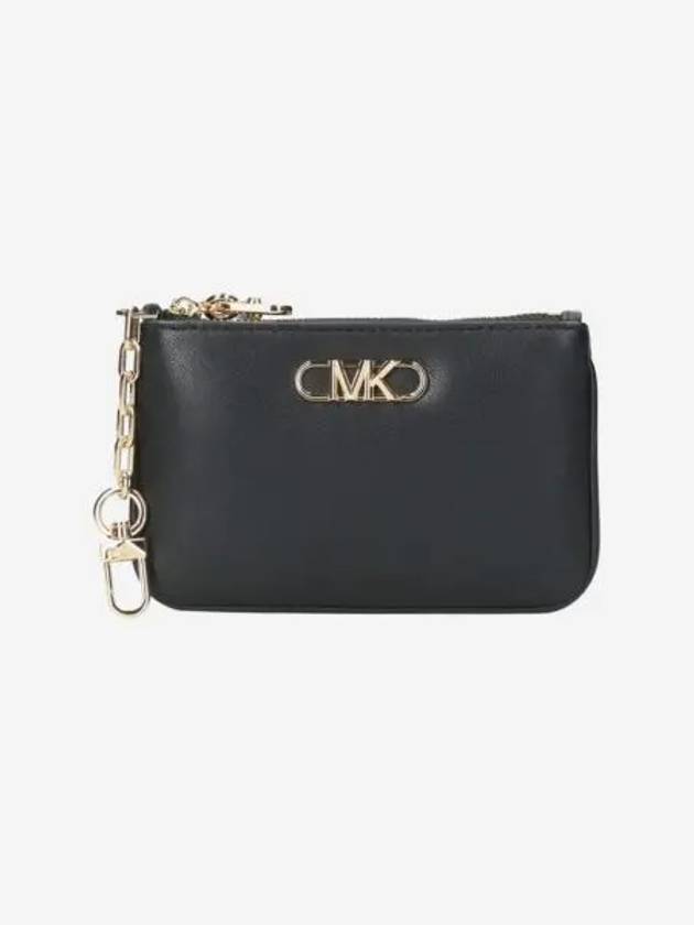 마이클 코어스 파커 스몰 레더 집 카드 케이스 블랙 Michael Kors Parker Small Leather Zip Card Case Black