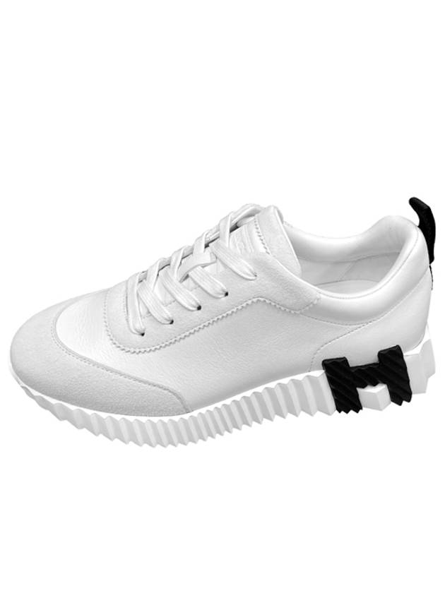 에르메스 바운싱 카프스킨 스웨이드 고트스킨 스니커즈 블랑 여성 슈즈 H242212Z 90 TEO