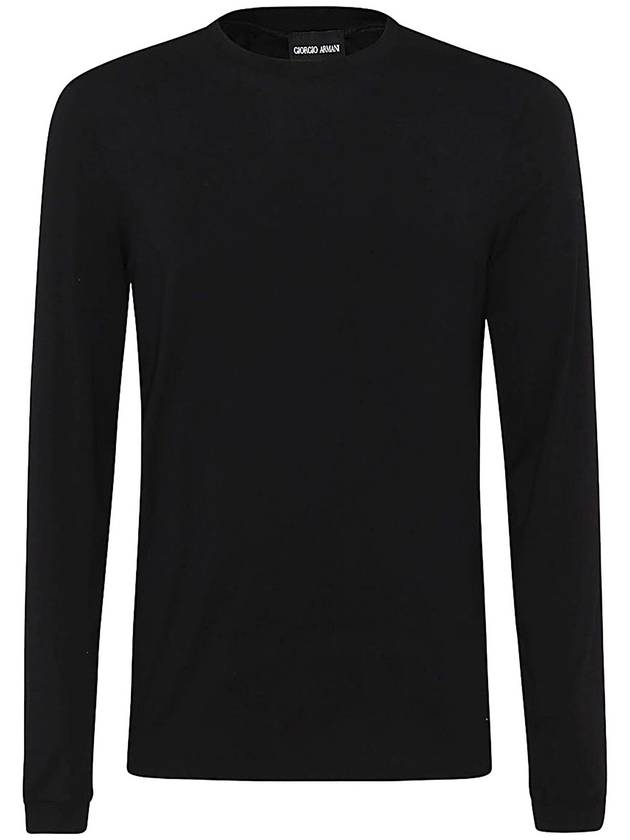 Giorgio Armani Black Viscose Blend T-Shirt