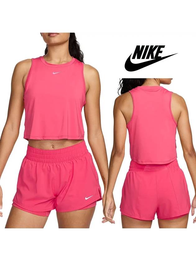 나이키 나시 여성 클래식 크롭 탱크 탑 티셔츠 핫핑크