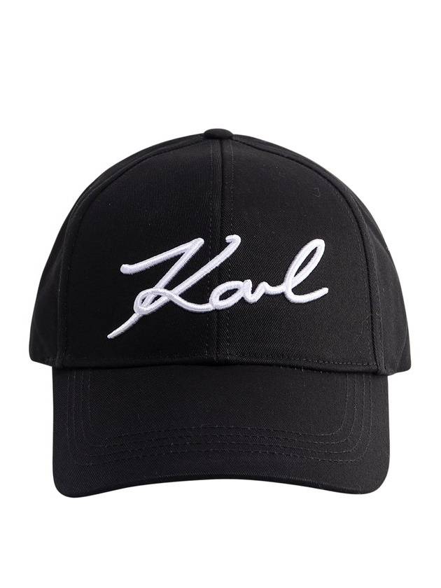 Karl Lagerfeld 로고 자수 베이스볼 캡