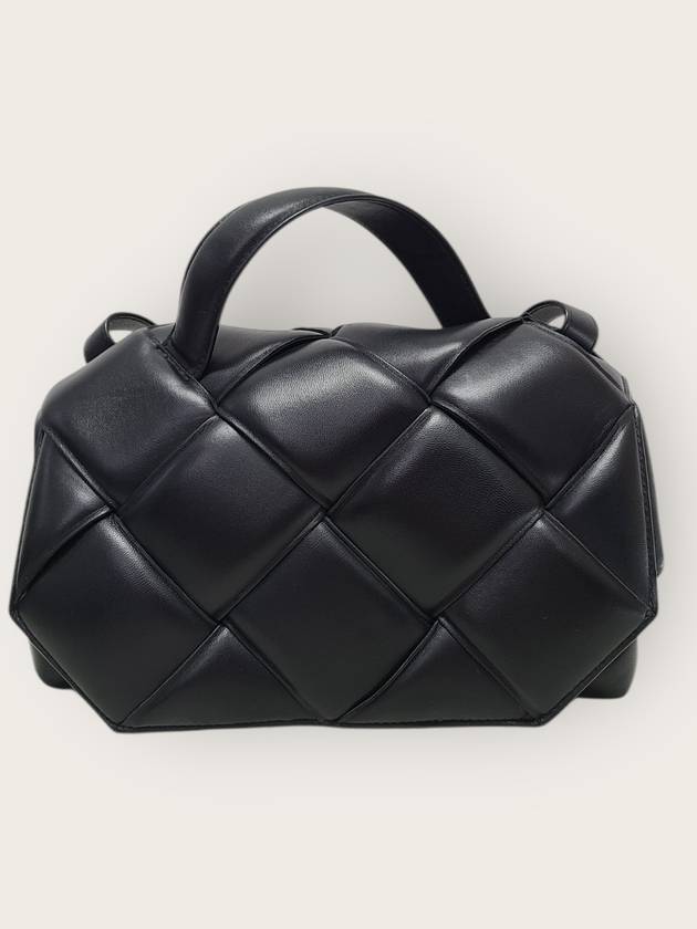 보테가베네타 블랙 인트레치아토 탑핸들 숄더백