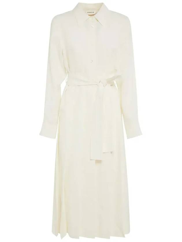 P.A.R.O.S.H. 플리츠 벨트 미디 셔츠 드레스 D725341_002